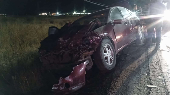 PROVOCA VOLCADURA CHOQUE Y DOS MENORES HERIDOS