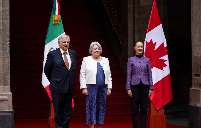 LA GOBERNADORA GENERAL DE CANADÁ, MARY SIMON FUE RECIBIDA POR SHEINBAUM EN PALACIO NACIONAL
