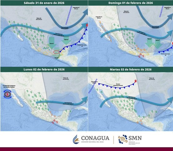 FRENTE FRÍO 32 PROVOCARÁ DESCENSO DE TEMPERATURAS