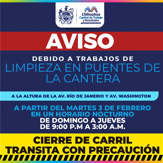 TRANSITA CON CUIDADO, MUNICIPIO CONTINÚAN CON LIMPIEZA EN PUENTES DE LA CANTERA