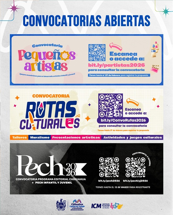 MANTIENE MUNICIPIO TRES CONVOCATORIAS ABIERTAS PARA IMPULSAR EL TALENTO LOCAL