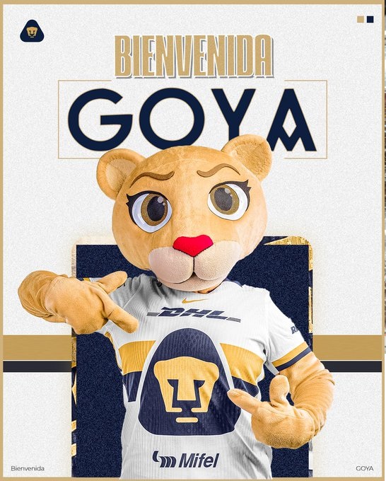 “GOYA”LA NUEVA MASCOTA DEL EQUIPO FEMENIL DE PUMAS