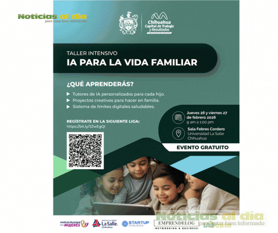INVITA MUNICIPIO A CONFERENCIA Y TALLERES EN INTELIGENCIA ARTIFICIAL PARA EMPRENDEDORAS Y FAMILIAS