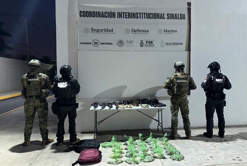 LA MARINA REALIZÓ UN OPERATIVO EN MOCORITO, SINALOA, QUE DIO COMO RESULTADO EL ASEGURAMIENTO DE UN ARSENAL