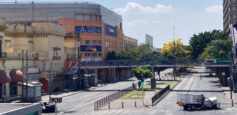 AVENIDAS DESIERTAS EN JALISCO, TRAS LA MUERTE DEL 