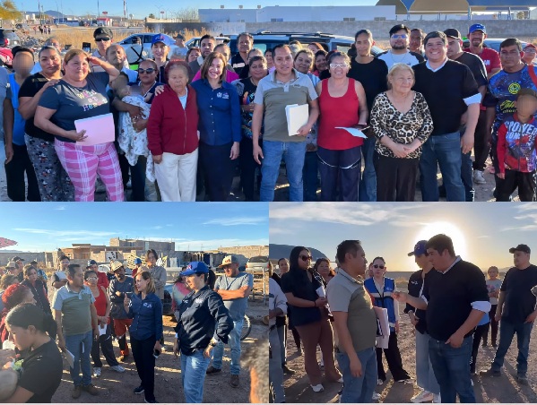 VISITAN ISELA MARTÍNEZ, JONI BARAJAS Y ADÁN GALICIA A COLONOS DE PUNTA ESPERANZA PARA CONOCER SUS NECESIDADES