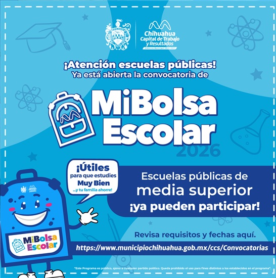 HOY INICIA RECEPCIÓN DE DOCUMENTOS DEL PROGRAMA “MI BOLSA ESCOLAR 2026”: MUNICIPIO