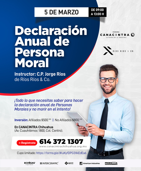 DECLARACIÓN ANUAL DE PERSONA MORAL - 5 DE MARZO