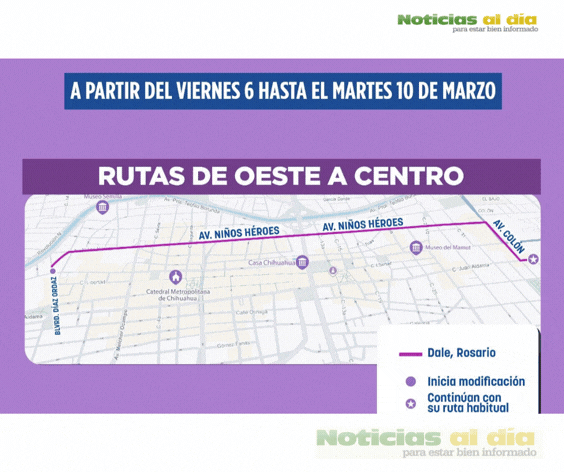 ANUNCIA SUBSECRETARÍA DE TRANSPORTE MODIFICACIONES EN RUTAS CON MOTIVO DEL CIERRE POR LA MARCHA 8M