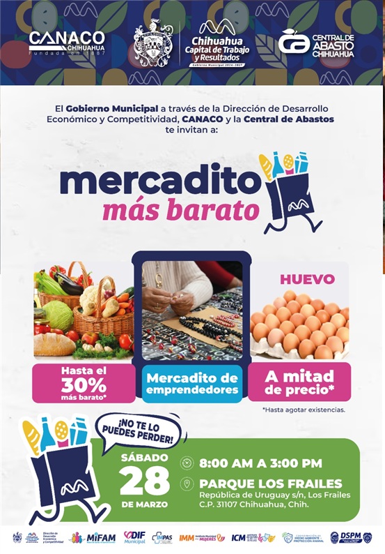 ANUNCIA MUNICIPIO PROGRAMA “MERCADITO MÁS BARATO” CON DESCUENTOS DE HASTA 30% EN CANASTA BÁSICA