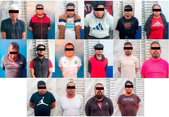 PRESUNTOS MIEMBROS DE LA FAMILIA MICHOACANA DETENIDOS EN PUEBLA. 