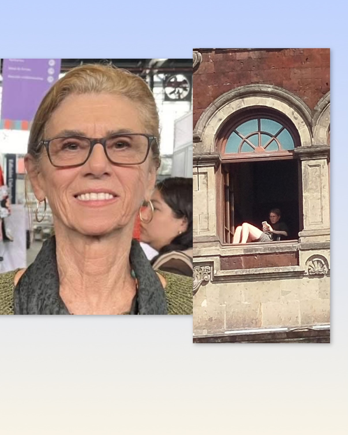 ¿QUIEN ES LA MUJER QUE APARECE ASOLEÁNDOSE EN PALACIO NACIONAL?