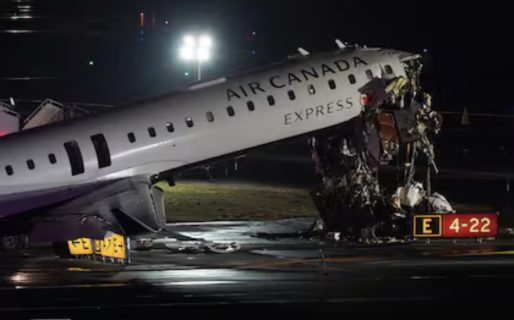 UN AVIÓN DE AIR CANADA CHOCÓ CON UN CAMIÓN DE BOMBEROS EN PLENA PISTA DEL AEROPUERTO LAGUARDIA, EN NUEVA YORK