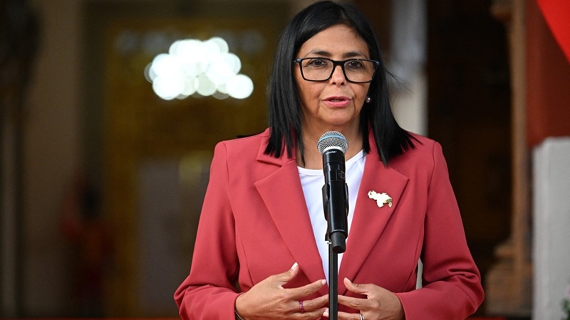 DELCY RODRÍGUEZ, PRESIDENTA INTERINA DE VENEZUELA, FUE RETIRADA DE LISTA DE SANCIONADOS POR EE.UU.