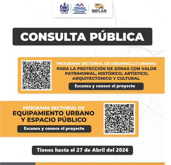 CONOCE CÓMO PARTICIPAR EN LA CONSULTA PÚBLICA DEL PROGRAMA DE PATRIMONIO Y DEL PROGRAMA SECTORIAL DE EQUIPAMIENTO URBANO Y ESPACIO PÚBLICO