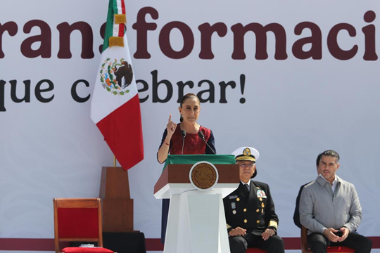 SHEINBAUM DEJÓ EN CLARO QUE LA CUARTA TRANSFORMACIÓN DEFIENDE Y TRABAJA POR EL PUEBLO DE MÉXICO