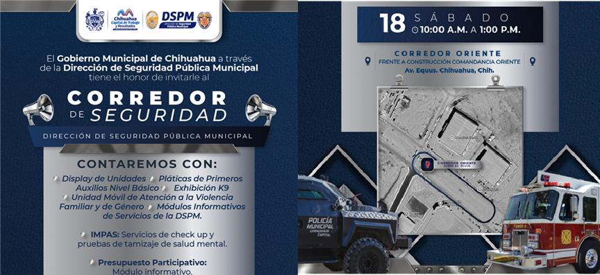 INVITA GOBIERNO MUNICIPAL A JORNADA DE ATENCIÓN “CORREDOR DE SEGURIDAD” EN LA ZONA ORIENTE DE LA CIUDAD