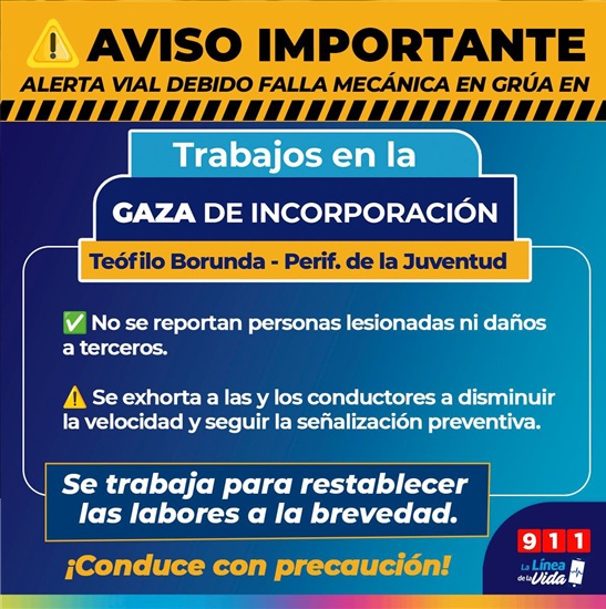ACTIVA MUNICIPIO PROTOCOLOS DE SEGURIDAD TRAS INCIDENTE DE GRÚA EN OBRA DE GAZA EN TEÓFILO BORUNDA; NO HUBO LESIONADOS NI DAÑOS A TERCEROS