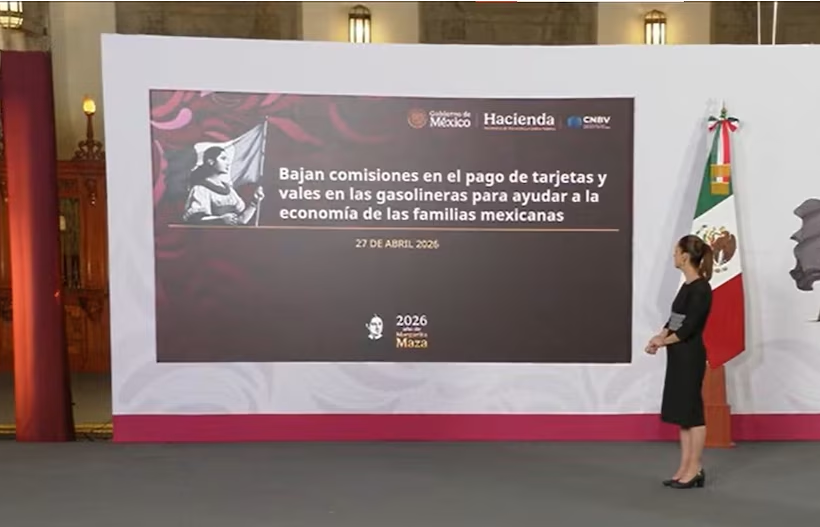 ANUNCIA CLAUDIA SHEINBAUM REDUCCIÓN A COMISIONES EN PAGO POR TARJETA O VALES EN GASOLINERÍAS