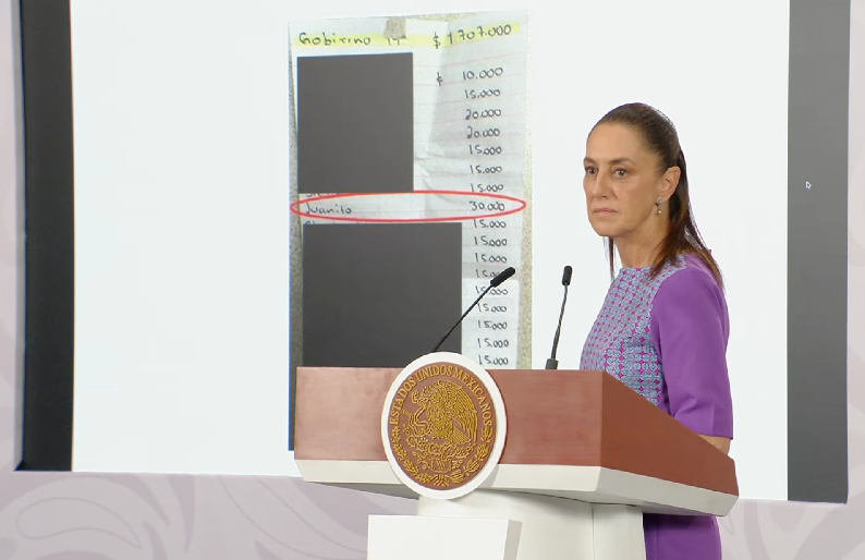 LA PRESIDENTA SHEINBAUM CUESTIONÓ LA PRUEBA QUE ENVIÓ EE. UU. CONTRA EL GOBERNADOR ROCHA MOYA Y OTROS NUEVE FUNCIONARIOS