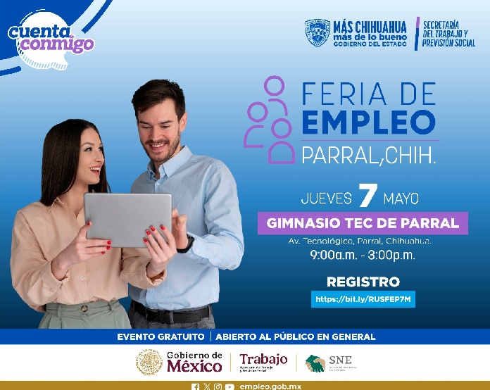 INVITA GOBIERNO DEL ESTADO A LA FERIA DE EMPLEO EN PARRAL