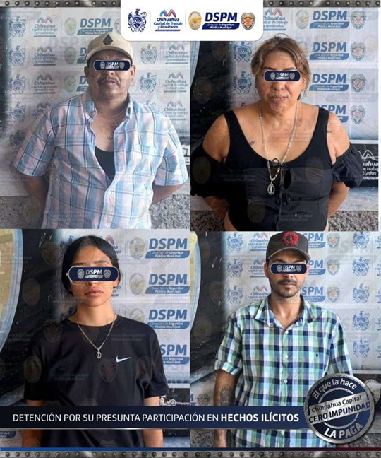 CAEN 4 CON MERCANCÍA ROBADA Y VEHÍCULO EN COLONIA GRANJAS?