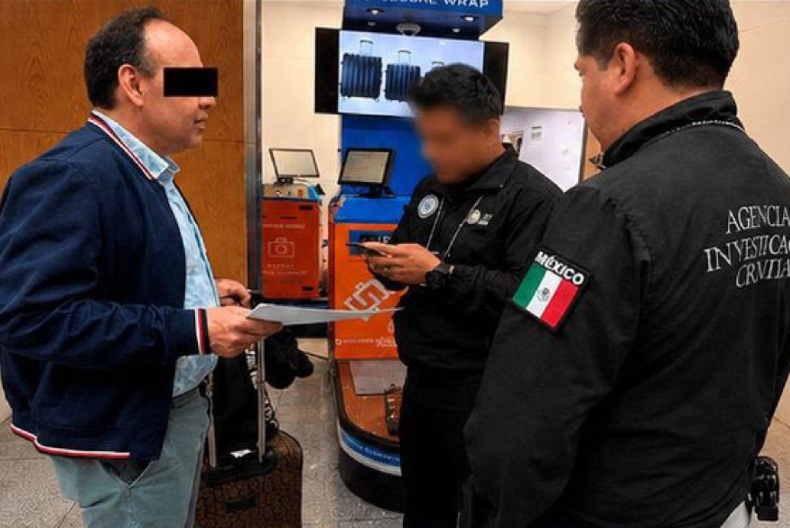 MIGUEL “N”, IDENTIFICADO COMO SOCIO DEL CLUB NOCTURNO SOLID GOLD DE LA CDMX, FUE DETENIDO TRAS LLEGAR DE UN VUELO PROCEDENTE DE BOGOTÁ