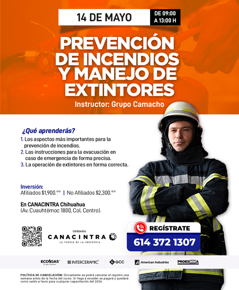 CURSO PREVENCIÓN DE INCENDIOS Y MANEJO DE EXTINTORES