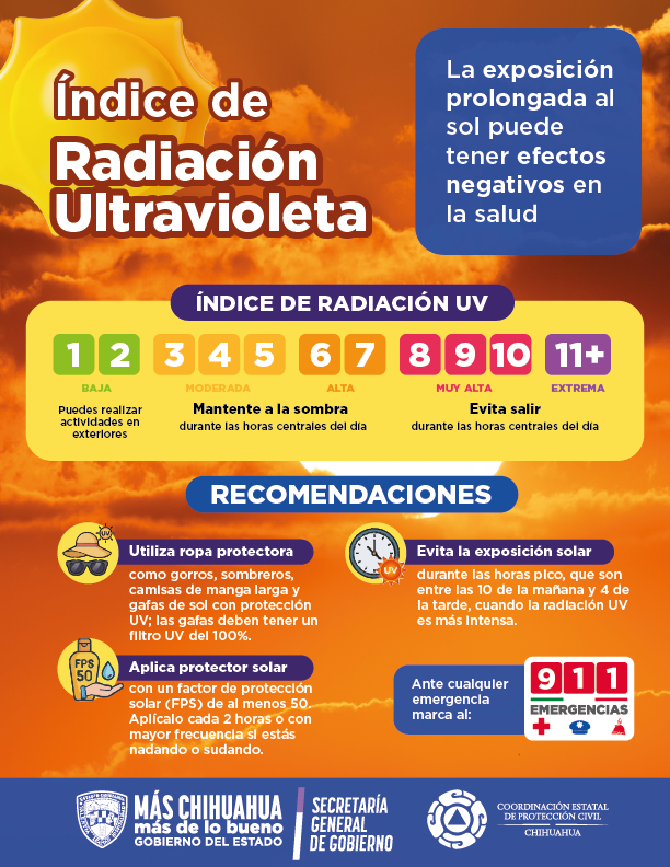 ALERTA PROTECCIÓN CIVIL POR ALTAS TEMPERATURAS Y RÁFAGAS DE VIENTO EN EL ESTADO