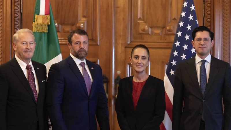 REUNIÓN ENTRE SHEINBAUM Y TITULAR DE SEGURIDAD NACIONAL DE EE. UU. HA CONCLUIDO