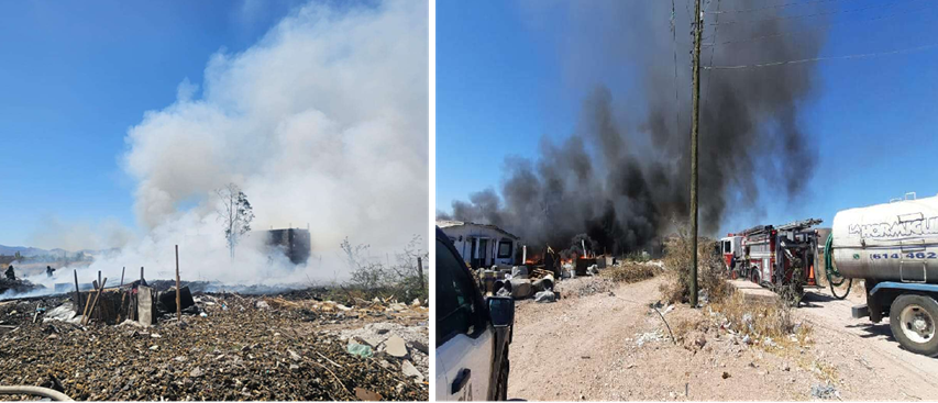 SOFOCAN BOMBEROS INCENDIO DE BASURA CERCA DE RECICLADORA