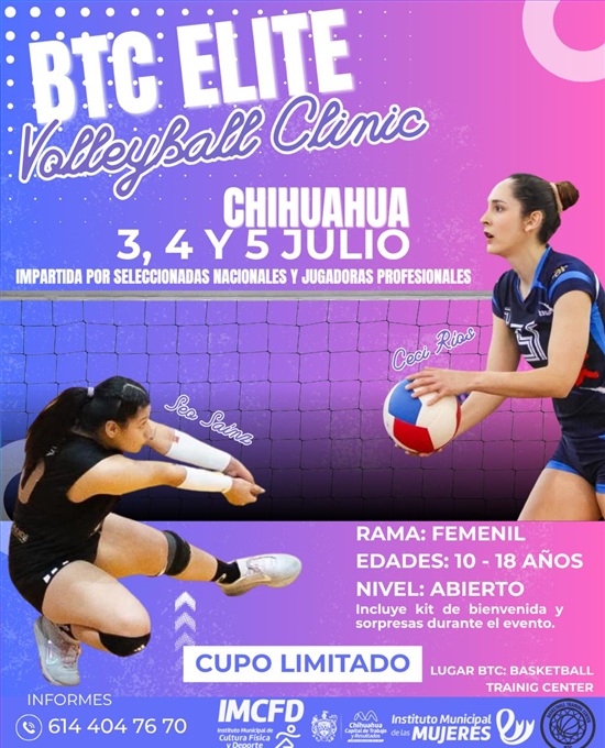 FORTALECE GOBIERNO MUNICIPAL EL DESARROLLO DE NIÑAS Y JÓVENES CON CLÍNICA ESPECIALIZADA DE VOLLEYBALL