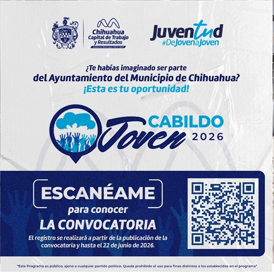FORMA PARTE DEL CABILDO JOVEN Y CONOCE EL TRABAJO DEL GOBIERNO MUNICIPAL, ÚLTIMOS DÍAS PARA REGISTRARTE