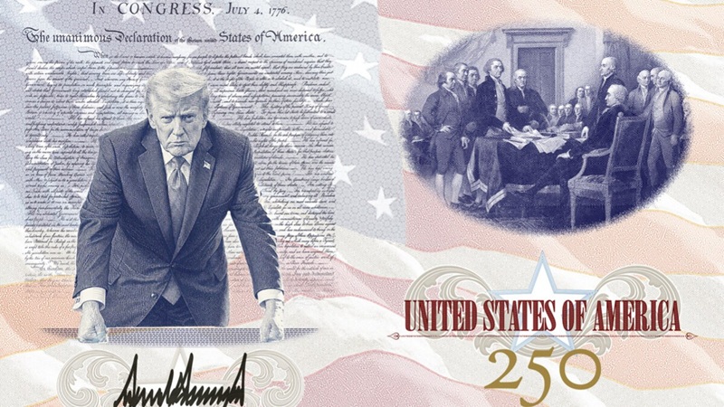 TRUMP LANZA CON SU FOTO PASAPORTE CONMEMORATIVO POR LOS 250 AÑOS DE EE. UU.