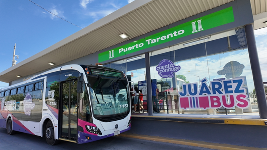 INSTALA JUÁREZBUS CAM MÓVIL EN LA ESTACIÓN PUERTO TARENTO DEL BRT-1