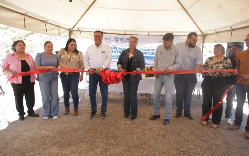 INAUGURA JCAS PRIMERA ETAPA DE ALCANTARILLADO SANITARIO EN SAN FRANCISCO DE CONCHOS