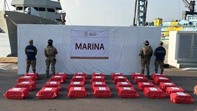 1.2 TONELADAS DE PRESUNTA COCAÍNA FUE INCAUTADA FRENTE A LAS COSTAS DE CHIAPAS