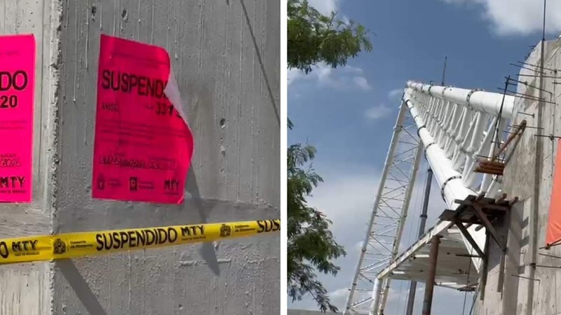 MONTERREY SUSPENDIÓ LA OBRA DEL PUENTE DE LA VIRGEN.