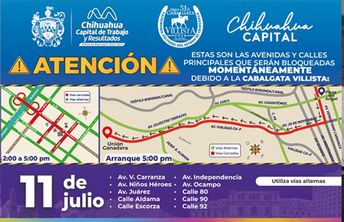 CHIHUAHUA CAPITAL RECIBIRÁ A JINETES QUE PARTICIPAN EN LA GRAN CABALGATA VILLISTA QUE PARTIÓ DESDE JUÁREZ