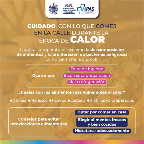COMPARTE MUNICIPIO RECOMENDACIONES PARA CUIDAR LOS ALIMENTOS POR TEMPORADA DE CALOR