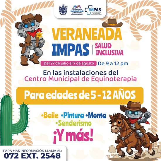 INVITA GOBIERNO MUNICIPAL A PARTICIPAR EN LA “VERANEADA IMPAS: SALUD INCLUSIVA”