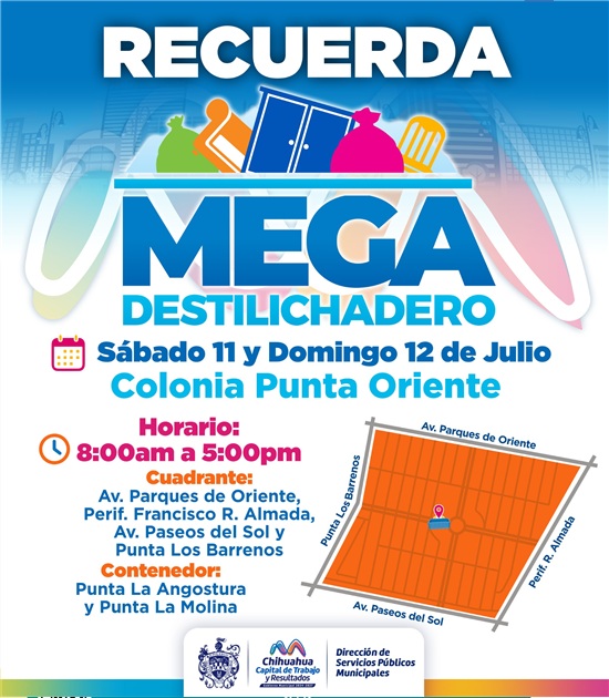 ¡RECUERDA! LLEGARÁ MEGA DESTILICHADERO A PUNTA ORIENTE EL SÁBADO 11 Y DOMINGO 12 DE JULIO