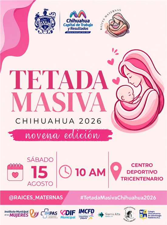INVITA GOBIERNO MUNICIPAL A PARTICIPAR EN LA TETADA MASIVA PARA PROMOVER LA LACTANCIA MATERNA