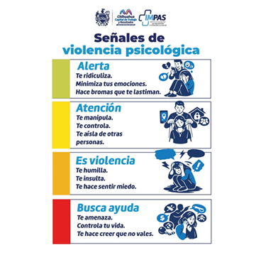 COMPARTE GOBIERNO MUNICIPAL SEÑALES DE VIOLENCIA QUE NO DEBEN IGNORARSE