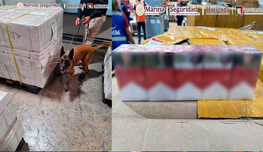 AUTORIDADES ASEGURARON CASI 3 MILLONES DE CIGARROS ILÍCITOS EN EL AEROPUERTO INTERNACIONAL DE LA CIUDAD DE MÉXICO (AICM).