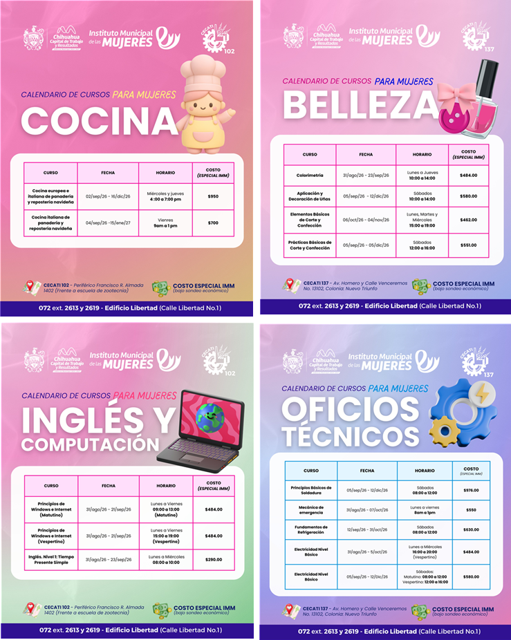 INGLÉS, COMPUTACIÓN Y DIVERSOS OFICIOS: CONOCE EL CALENDARIO DE CURSOS DE MUNICIPIO Y CECATI