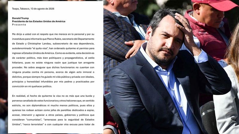 SE MANIFIESTAN JOSÉ RAMON LÓPEZ BELTRAN Y SU ESPOSA DESDE E.U.