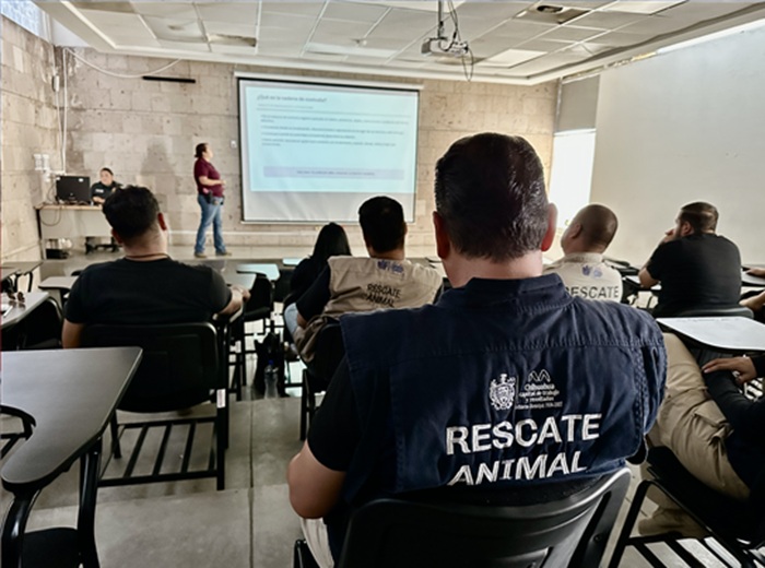 IMPARTE POLICÍA MUNICIPAL CAPACITACIÓN EN CADENA DE CUSTODIA A BRIGADA DE RESCATE ANIMAL DEL MUNICIPIO