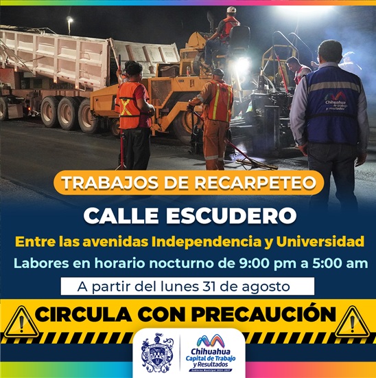 ¡ALERTA VIAL! INICIARÁ MUNICIPIO TRABAJOS DE RECARPETEO EN LA CALLE ESCUDERO