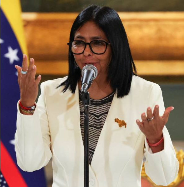 DELCY RODRIGUEZ PROMETE COMICIOS EN VENEZUELOA, PERO NO DA FECHA